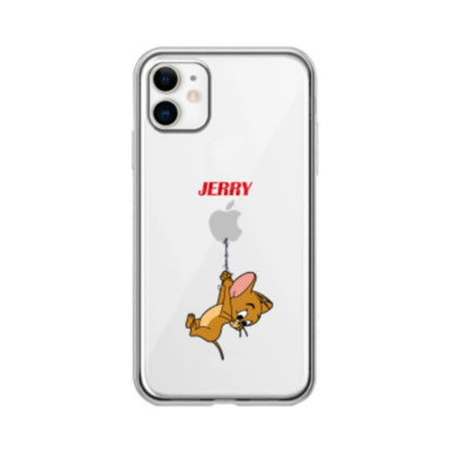 Cartoon Cat Cute Mouse Running Phone Case for iPhone 17 16 15 14 13 12 11 Pro Max Plus SE 7 8