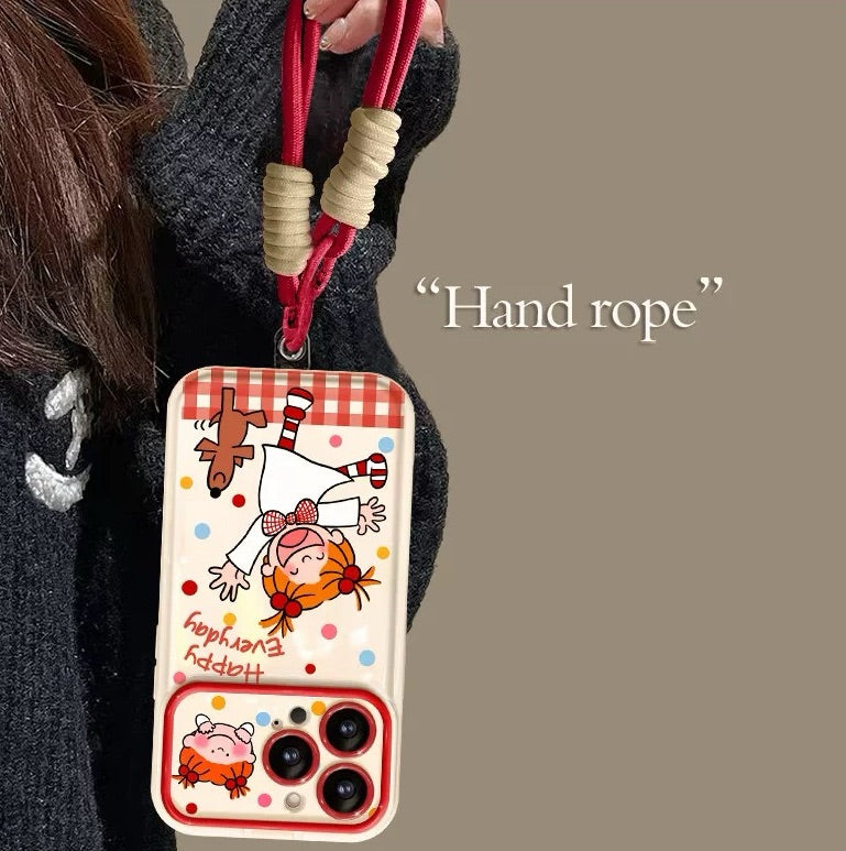 Unique girl flip mirror phone case