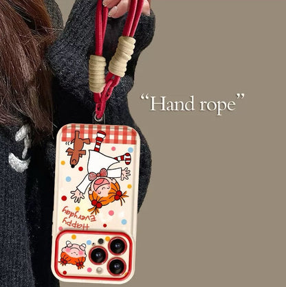 Unique girl flip mirror phone case