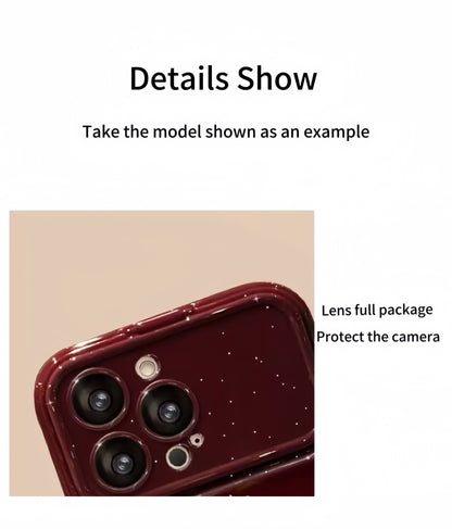 Christmas Tree Flip Phone Case with Mirror and Stand