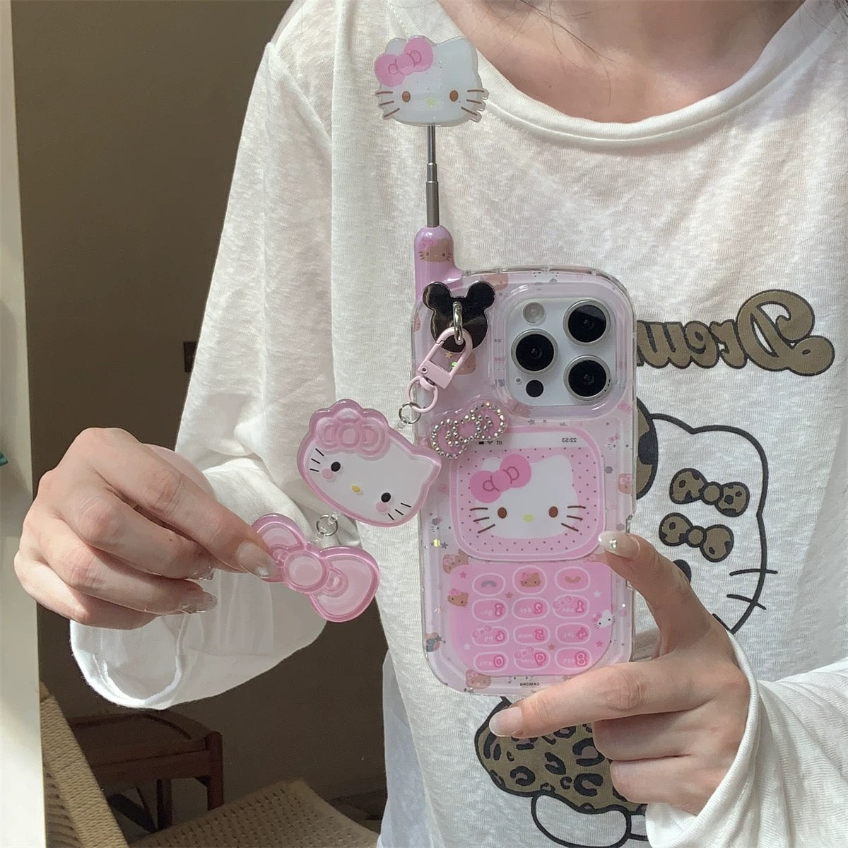 Pink bow Kitty mobile phone case