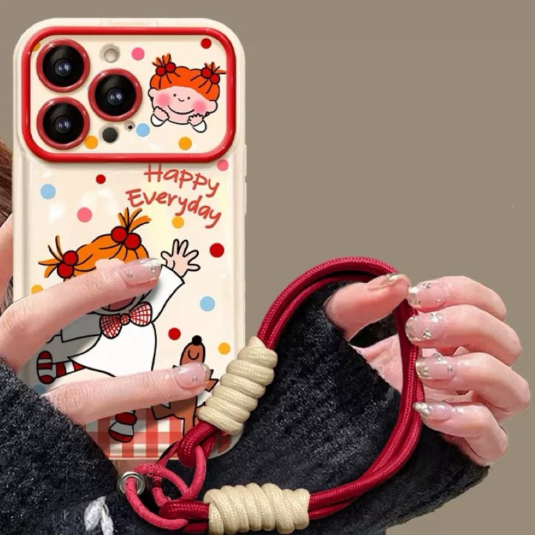 Unique girl flip mirror phone case