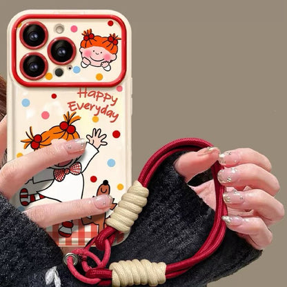 Unique girl flip mirror phone case