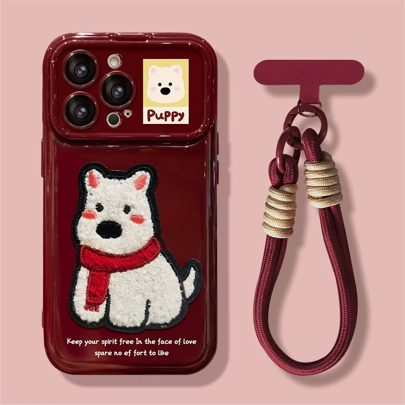 Puppy/Penguin Flip Mirror Phone Case