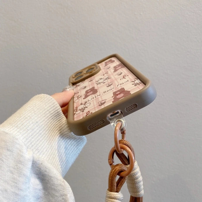 Coque souple en silicone antichoc avec cordon et motif léopard pour iPhone 17, 16, 15, 14, 13, 12, 11 Pro Max, X, XR, XS, 7, 8 Plus