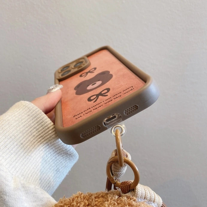 Coque souple en silicone antichoc avec cordon et motif léopard pour iPhone 17, 16, 15, 14, 13, 12, 11 Pro Max, X, XR, XS, 7, 8 Plus