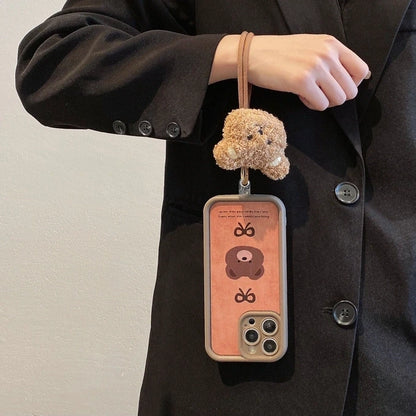 Coque souple en silicone antichoc avec cordon et motif léopard pour iPhone 17, 16, 15, 14, 13, 12, 11 Pro Max, X, XR, XS, 7, 8 Plus