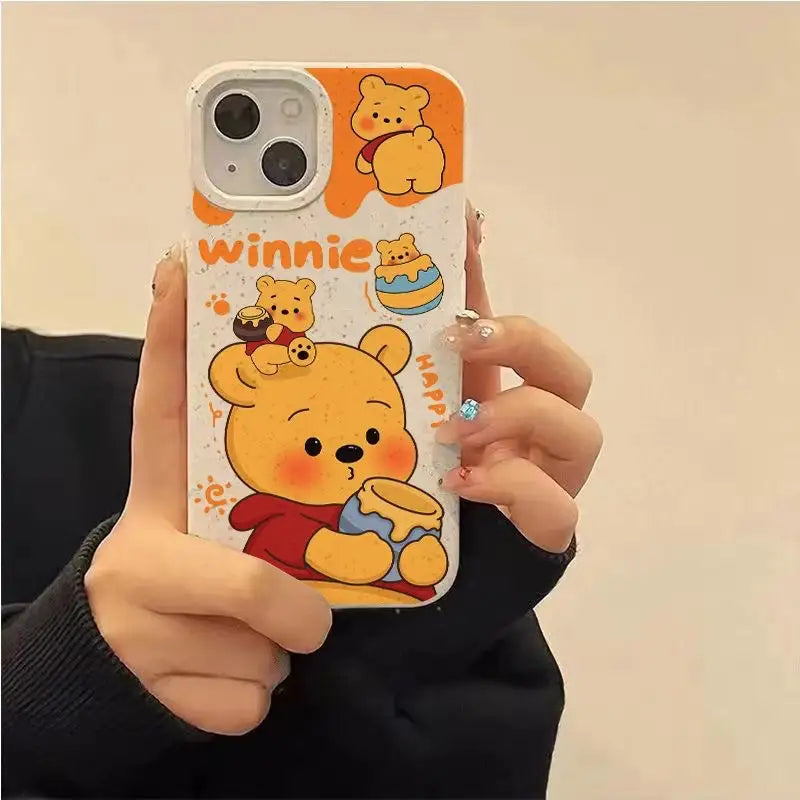 Funda protectora de TPU con diseño de oso Pooh para iPhone 17 Pro Max 16 15 14 13 12 11 SE 7 8