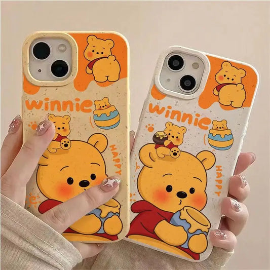 Pooh Bear Biodegradable Wheat Straw Fiber Eco-Friendly Phone Case for iPhone