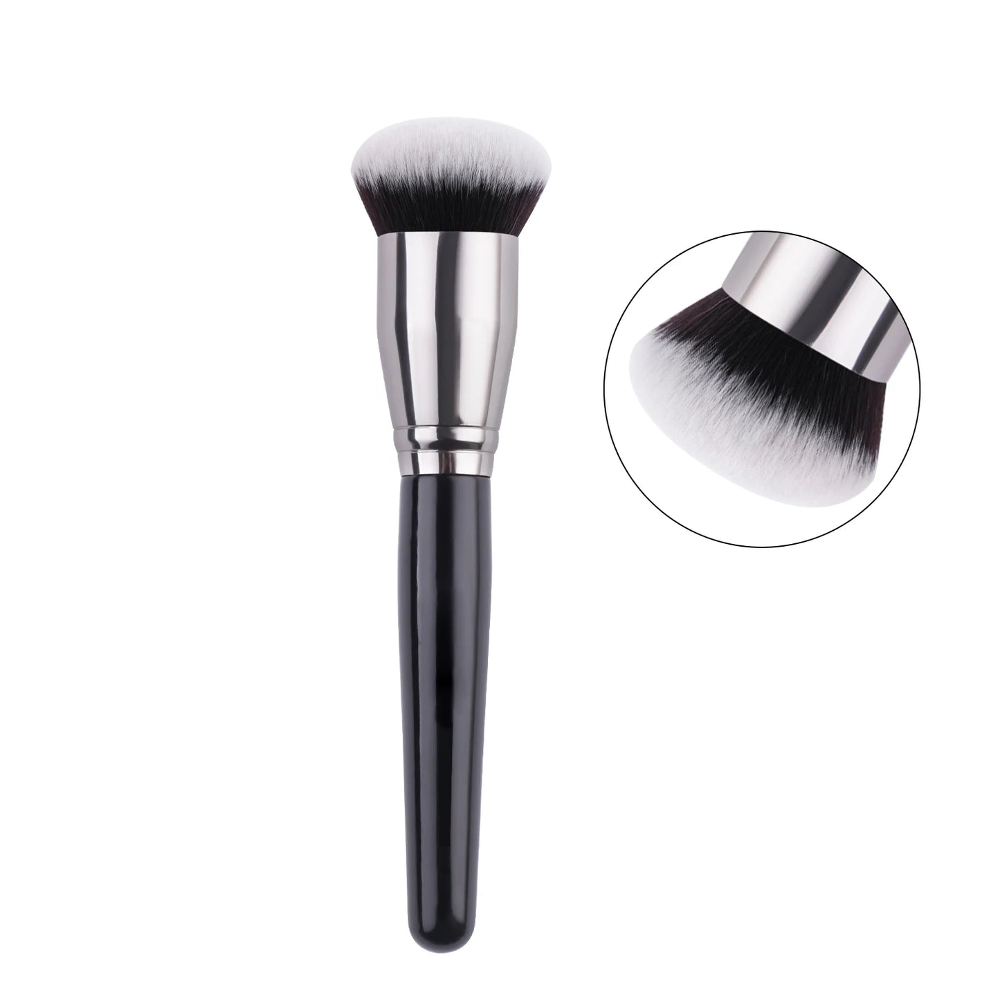 Black Foundation Make up Brush Cream Foundation buffing Makeup Brush Big Foundation Brush Synthetic Hair Face Makeup Tool