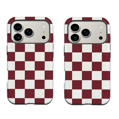 Neutral Checkerboard MagSafe iPhone Case Scratch-resistant Case for Samsung