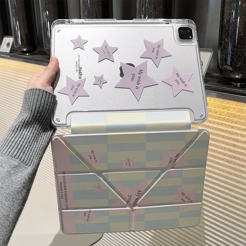 Cartoon Animal iPad Magnetic Puppy Bear Protective Case with Pen Slot