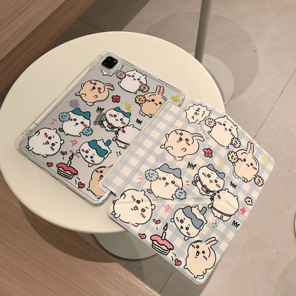 Cartoon Animal iPad Magnetic Puppy Bear Protective Case with Pen Slot