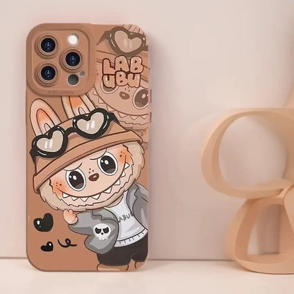 Coque de téléphone pour iPhone avec poupée LLabu dessinée