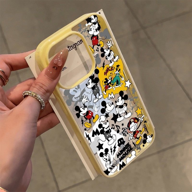 Coque transparente pour iPhone avec motif Mickey Mouse