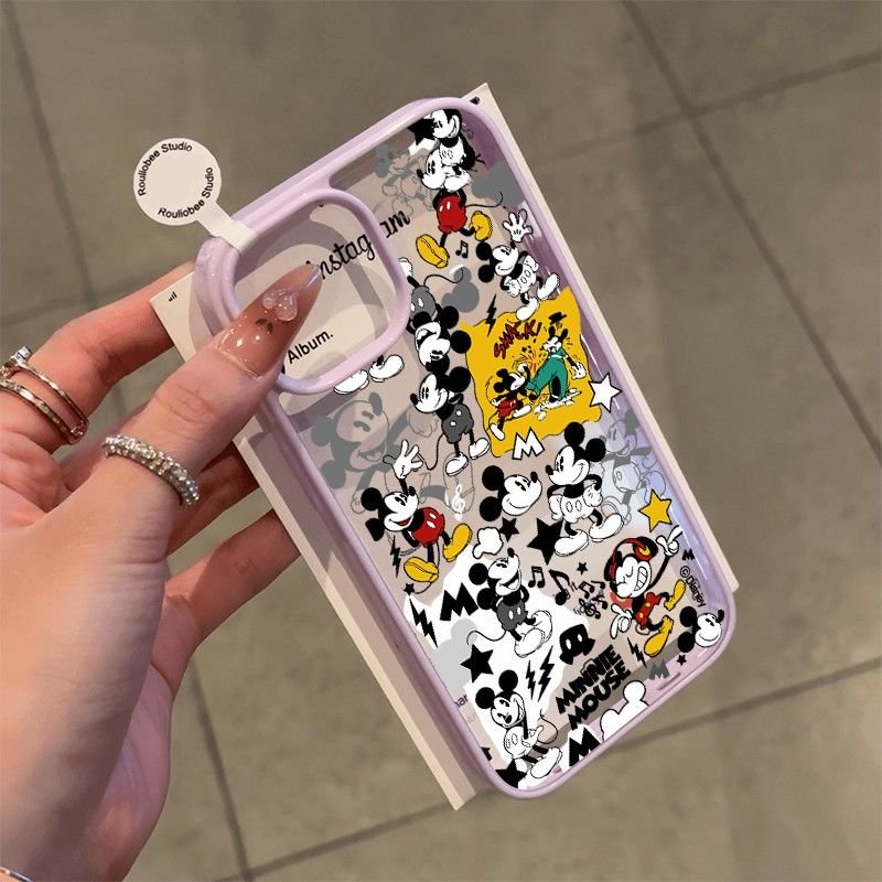 Coque transparente pour iPhone avec motif Mickey Mouse