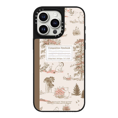 Cartoon Pooh Bear Artistic Floral Magsafe Phone Case For iPhone 17 16 14 15 12 13 Pro Max Plus 11