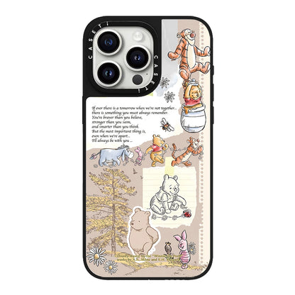 Cartoon Pooh Bear Artistic Floral Magsafe Phone Case For iPhone 17 16 14 15 12 13 Pro Max Plus 11