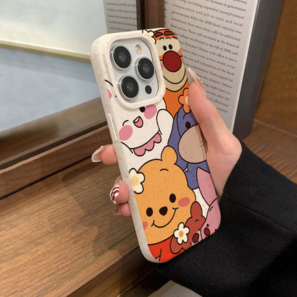 Cartoon Pooh Bear Cute Phone Case For iPhone 17 16 14 15 11 12 13 Pro Max Plus 16E