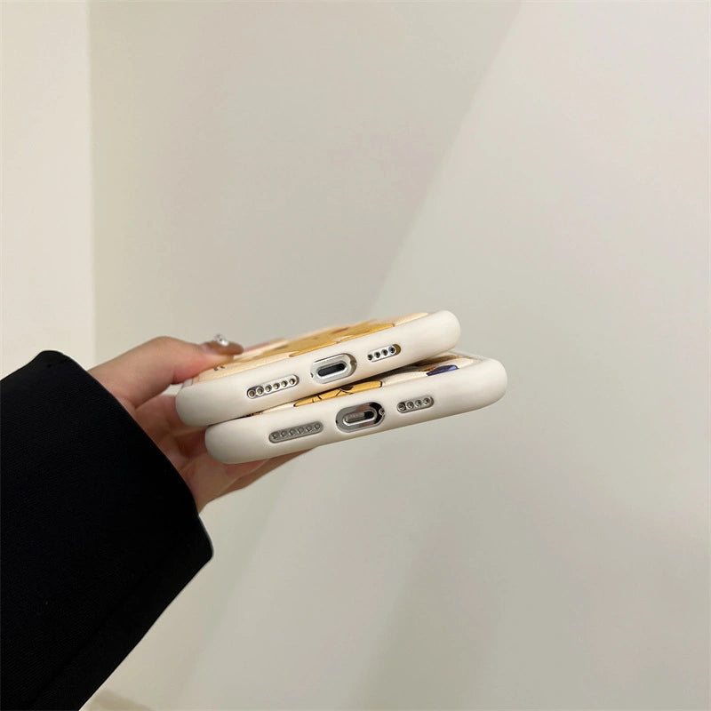 Cartoon Pooh Bear Leather Phone Case For iPhone 17 16 14 15 11 12 13 Pro Max Plus