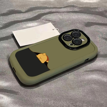 Cartoon Pooh Bear Phone Case For iPhone 17 16 14 15 11 12 13 Pro Max Plus X XR