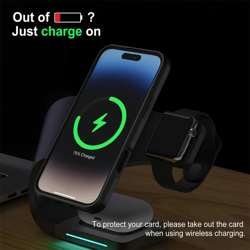 Case For iPhone 17 16 15 14 13 12 11 Pro Max X XR XS 8 Plus Slim Dual Laye Heavy Duty Protective Hidden Card Slot Wallet Cover - Green, iPhone 15 Pro