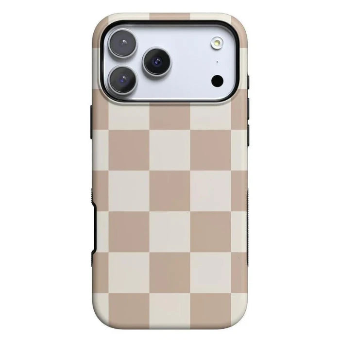 Neutral Checkerboard MagSafe iPhone Case Scratch-resistant Case for Samsung