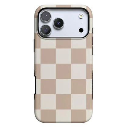 Neutral Checkerboard MagSafe iPhone Case Scratch-resistant Case for Samsung