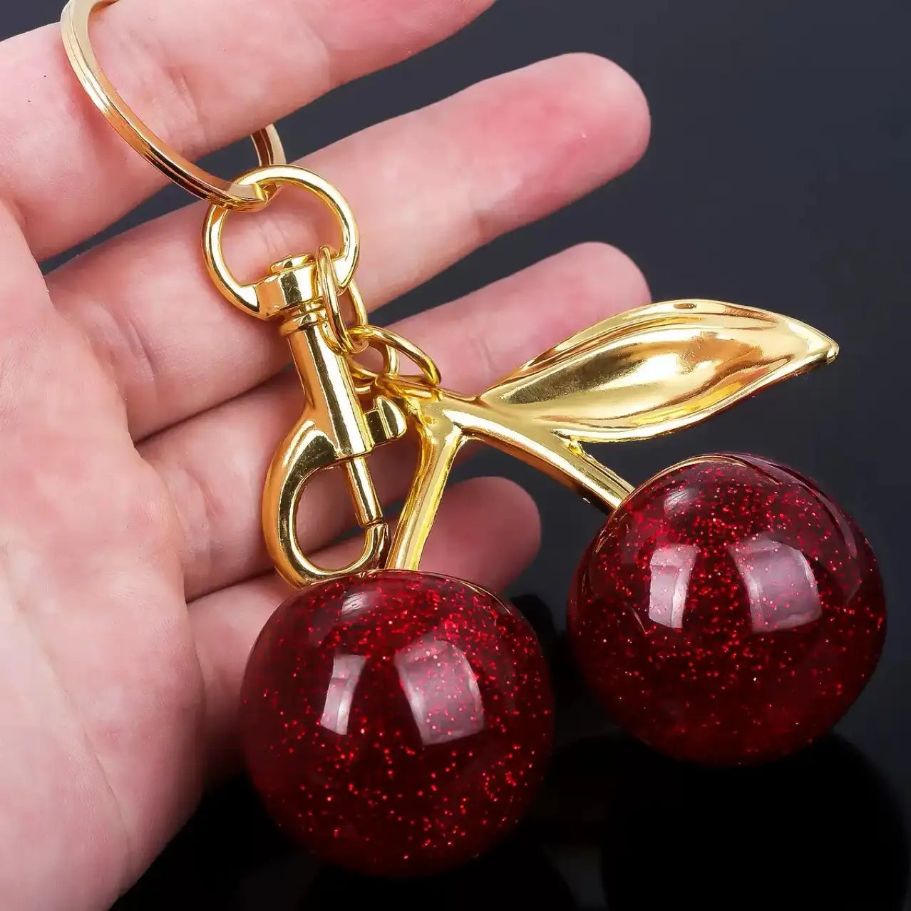Cherry Keychain Minimalist Lanyard DIY Bag Pendant