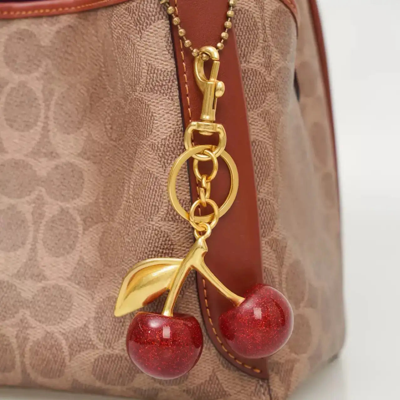 Cherry Keychain Minimalist Lanyard DIY Bag Pendant