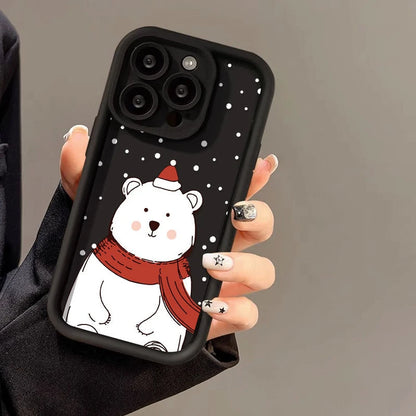 Cute Bear Silicone Phone Case for iPhone