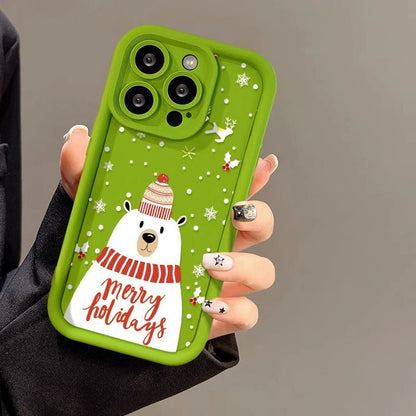 Coque de téléphone en silicone ours mignon pour iPhone