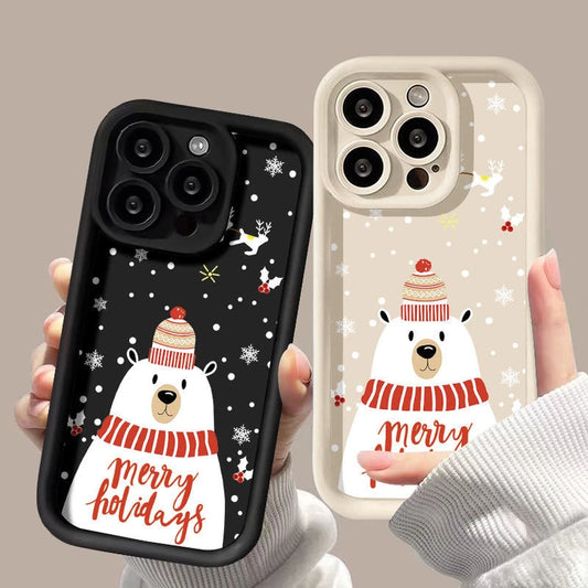 Cute Bear Silicone Phone Case for iPhone