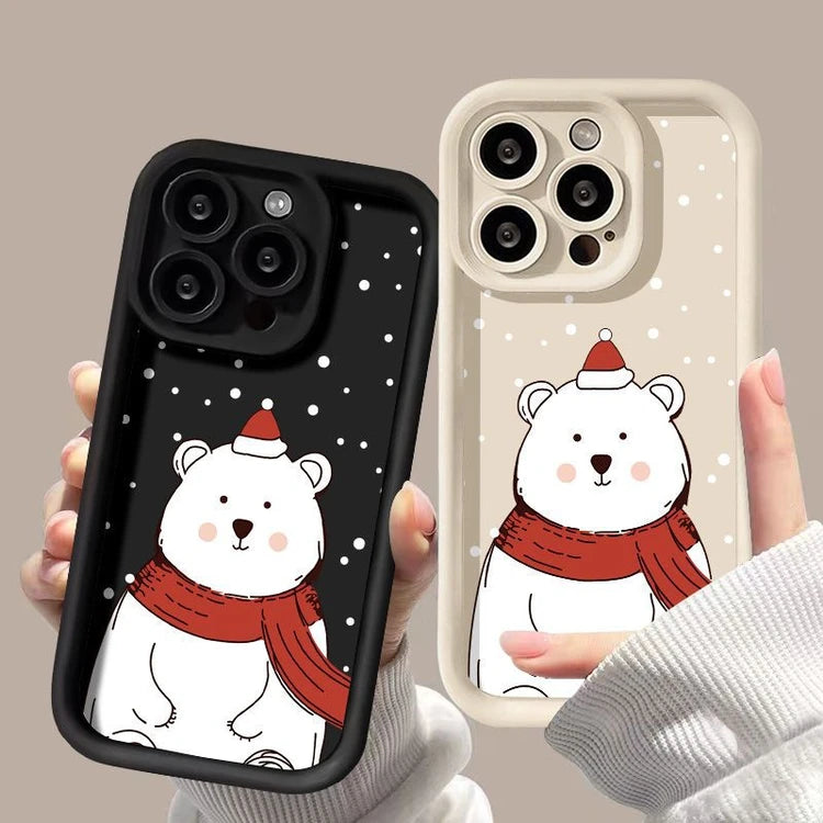 Cute Bear Silicone Phone Case for iPhone