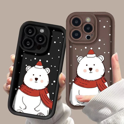 Cute Bear Silicone Phone Case for iPhone
