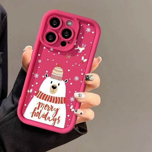 Cute Bear Silicone Phone Case for iPhone