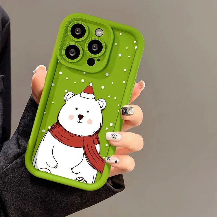 Cute Bear Silicone Phone Case for iPhone