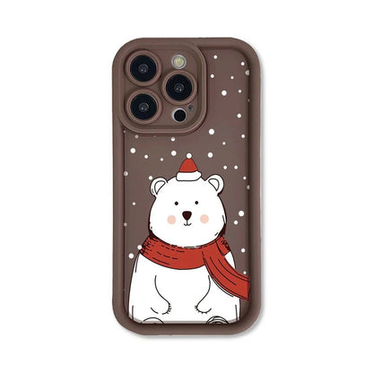 Cute Bear Silicone Phone Case for iPhone