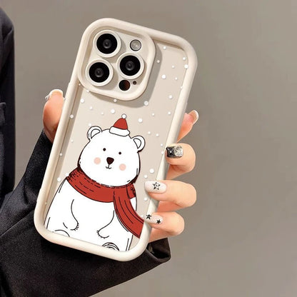 Cute Bear Silicone Phone Case for iPhone