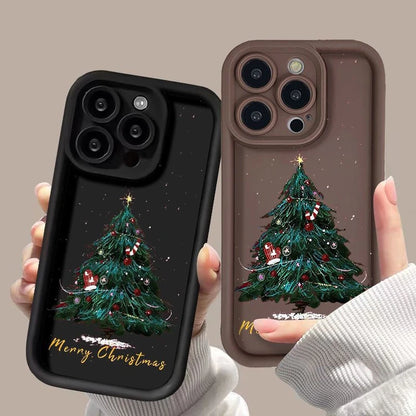 Creative Santa Tree Creative Silicone Phone Case for iPhone