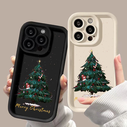 Creative Santa Tree Creative Silicone Phone Case for iPhone