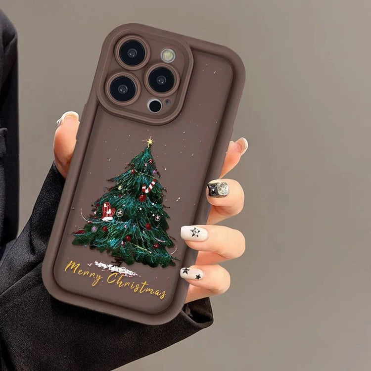 Creative Santa Tree Creative Silicone Phone Case for iPhone
