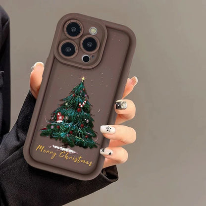 Creative Santa Tree Creative Silicone Phone Case for iPhone