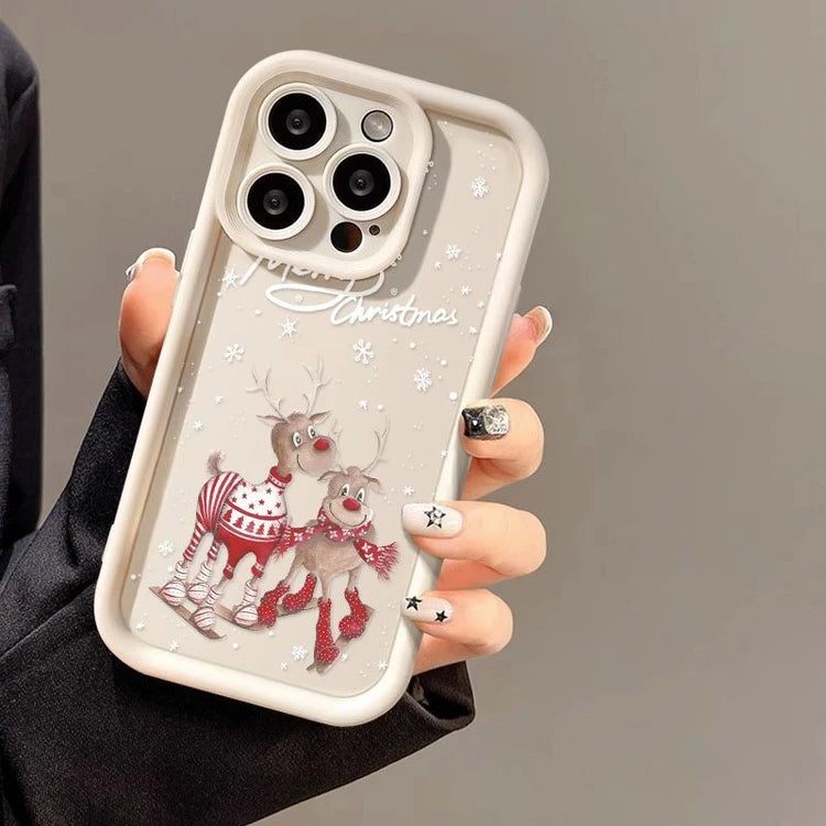 Coque de téléphone en silicone mignonne avec un élan pour iPhone