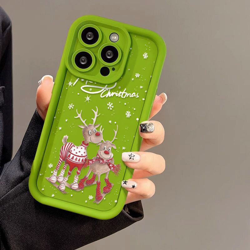 Coque de téléphone en silicone mignonne avec un élan pour iPhone