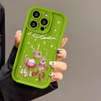 Coque de téléphone en silicone mignonne avec un élan pour iPhone