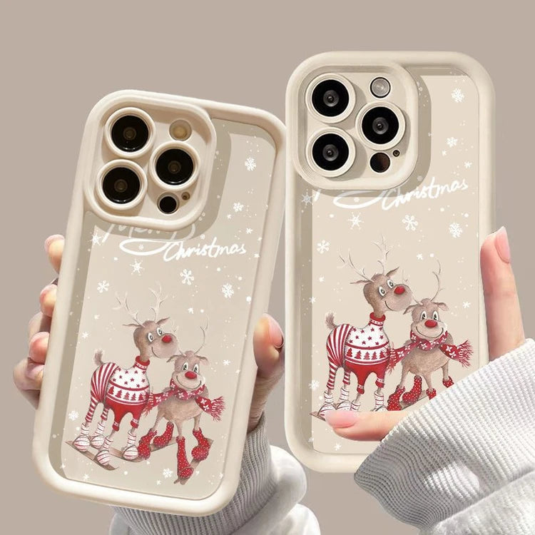 Coque de téléphone en silicone mignonne avec un élan pour iPhone