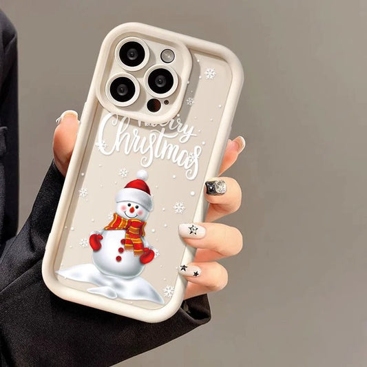 Cute Snowman Silicone Phone Case for iPhone