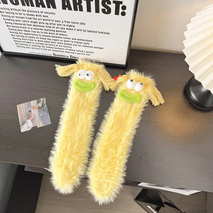 Thick Warm Clown with Sausage Lips Wool Cashmere Mid-calf Socks