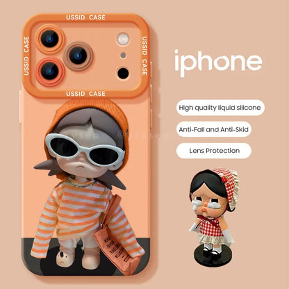 Cute Crying Baby Liquid Silicone Phone Case For iPhone
